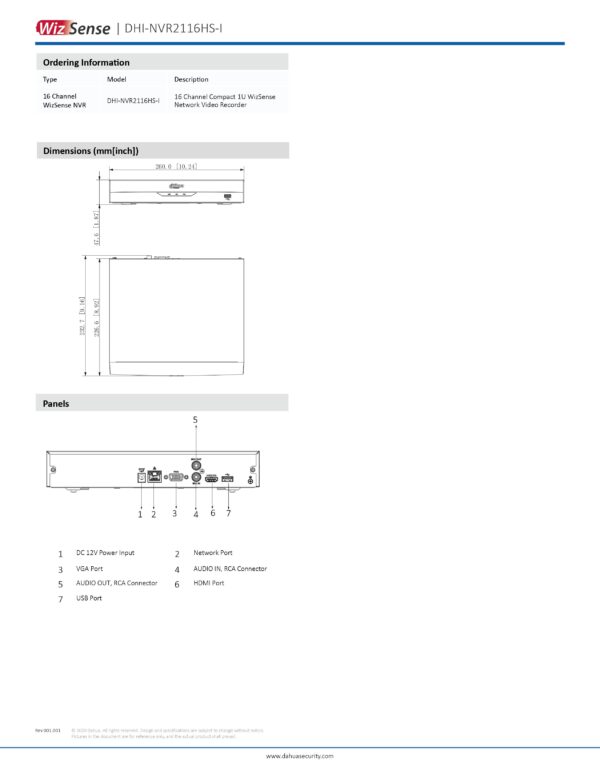 Dahua Nvr Hs I Ch Wizsense Ai Network Video Recorder Hdd Slot Security System Asia